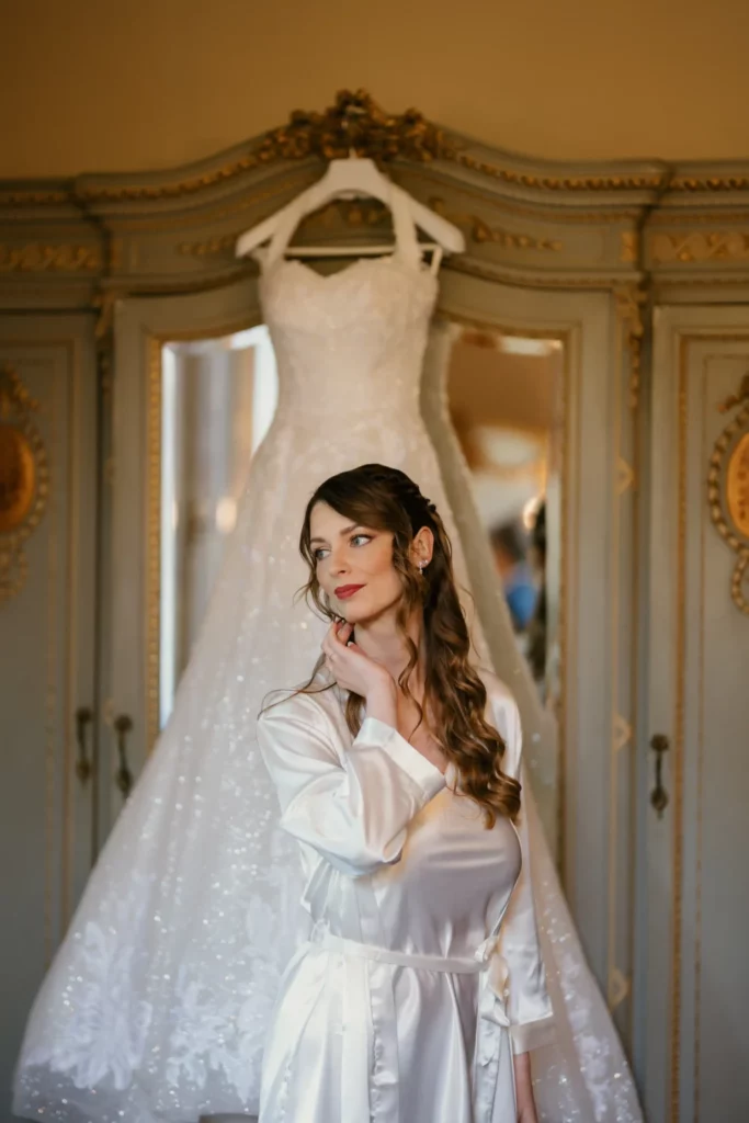 prima di indossare l'abito della sposa