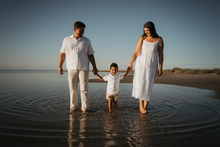 Servizio di famiglia al mare